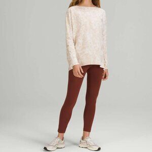 NEW Lululemon Back in Action Long Sleeve Shirt Marmoleado Tie Dye White Opal 12